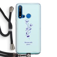 CaseCompany Bloom with grace: Huawei P20 Lite (2019) Transparant Hoesje met koord