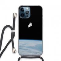 CaseCompany Alone in Space: iPhone 13 Pro Max Transparant Hoesje met koord