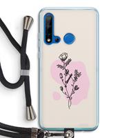 CaseCompany Roses are red: Huawei P20 Lite (2019) Transparant Hoesje met koord