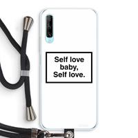 CaseCompany Self love: Huawei P Smart Pro Transparant Hoesje met koord