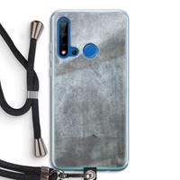 CaseCompany Grey Stone: Huawei P20 Lite (2019) Transparant Hoesje met koord