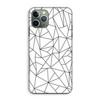 CaseCompany Geometrische lijnen zwart: iPhone 11 Pro Tough Case