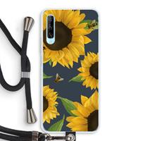CaseCompany Sunflower and bees: Huawei P Smart Pro Transparant Hoesje met koord