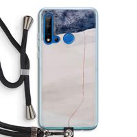 CaseCompany Stone White: Huawei P20 Lite (2019) Transparant Hoesje met koord