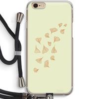 CaseCompany Falling Leaves: iPhone 6 / 6S Transparant Hoesje met koord
