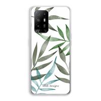 CaseCompany Tropical watercolor leaves: Oppo A95 5G Transparant Hoesje