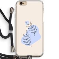 CaseCompany Leaf me if you can: iPhone 6 / 6S Transparant Hoesje met koord