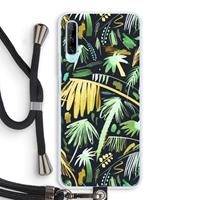 CaseCompany Tropical Palms Dark: Huawei P Smart Pro Transparant Hoesje met koord