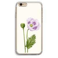 CaseCompany Purple poppy: iPhone 6 Plus / 6S Plus Transparant Hoesje