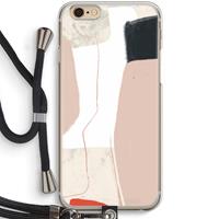 CaseCompany Lava: iPhone 6 / 6S Transparant Hoesje met koord
