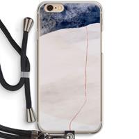 CaseCompany Stone White: iPhone 6 / 6S Transparant Hoesje met koord