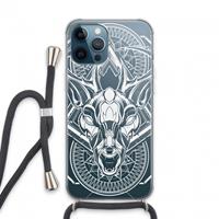 CaseCompany Oh Deer: iPhone 13 Pro Max Transparant Hoesje met koord