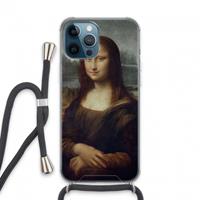 CaseCompany Mona Lisa: iPhone 13 Pro Max Transparant Hoesje met koord