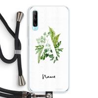 CaseCompany Green Brush: Huawei P Smart Pro Transparant Hoesje met koord