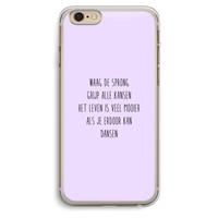 CaseCompany Sprong: iPhone 6 Plus / 6S Plus Transparant Hoesje