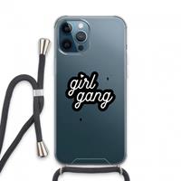 CaseCompany Girl Gang: iPhone 13 Pro Max Transparant Hoesje met koord