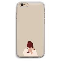 CaseCompany I drink wine: iPhone 6 Plus / 6S Plus Transparant Hoesje