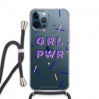 CaseCompany GRL PWR: iPhone 13 Pro Max Transparant Hoesje met koord