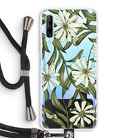 CaseCompany Wit bloemenpatroon: Huawei P Smart Pro Transparant Hoesje met koord