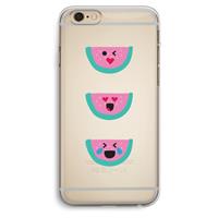 CaseCompany Smiley watermeloen: iPhone 6 Plus / 6S Plus Transparant Hoesje