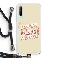 CaseCompany Pizza is the answer: Huawei P Smart Pro Transparant Hoesje met koord