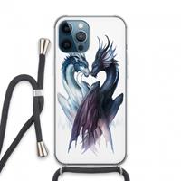 CaseCompany Yin Yang Dragons: iPhone 13 Pro Max Transparant Hoesje met koord