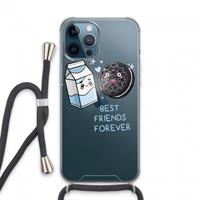 CaseCompany Best Friend Forever: iPhone 13 Pro Max Transparant Hoesje met koord