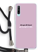 CaseCompany gij moogt er zijn: Huawei P Smart Pro Transparant Hoesje met koord