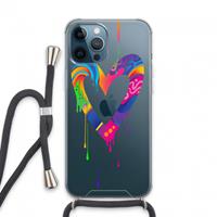 CaseCompany Melts My Heart: iPhone 13 Pro Max Transparant Hoesje met koord