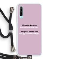CaseCompany gij zijt ook iemand: Huawei P Smart Pro Transparant Hoesje met koord