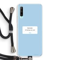 CaseCompany Reminder: Huawei P Smart Pro Transparant Hoesje met koord