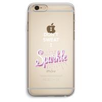CaseCompany Sparkle quote: iPhone 6 Plus / 6S Plus Transparant Hoesje