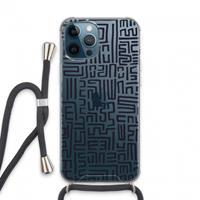 CaseCompany Moroccan Print: iPhone 13 Pro Max Transparant Hoesje met koord