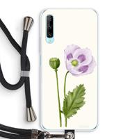 CaseCompany Purple poppy: Huawei P Smart Pro Transparant Hoesje met koord