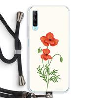 CaseCompany Red poppy: Huawei P Smart Pro Transparant Hoesje met koord