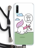 CaseCompany Unicorn: Huawei P Smart Pro Transparant Hoesje met koord