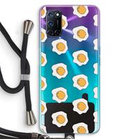 CaseCompany Bacon to my eggs #1: Oppo A92 Transparant Hoesje met koord