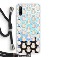 CaseCompany Uilen: Huawei P Smart Pro Transparant Hoesje met koord