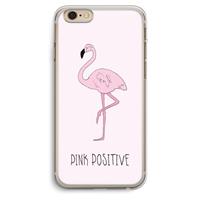 CaseCompany Pink positive: iPhone 6 Plus / 6S Plus Transparant Hoesje