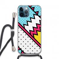 CaseCompany Pop Art #2: iPhone 13 Pro Max Transparant Hoesje met koord