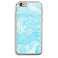 CaseCompany Waterverf blauw: iPhone 6 Plus / 6S Plus Transparant Hoesje