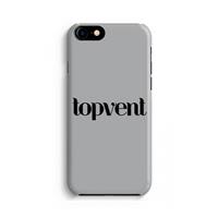 CaseCompany Topvent Grijs Zwart: Volledig Geprint iPhone 7 Hoesje