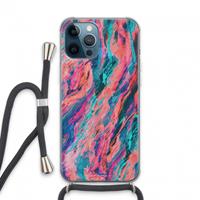 CaseCompany Electric Times: iPhone 13 Pro Max Transparant Hoesje met koord