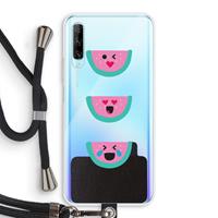 CaseCompany Smiley watermeloen: Huawei P Smart Pro Transparant Hoesje met koord