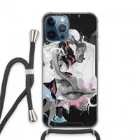 CaseCompany Camouflage de sommeil: iPhone 13 Pro Max Transparant Hoesje met koord