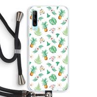 CaseCompany Ananas bladeren: Huawei P Smart Pro Transparant Hoesje met koord