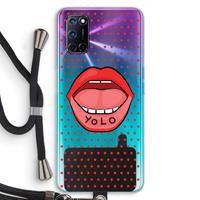 CaseCompany Yolo Denise: Oppo A92 Transparant Hoesje met koord