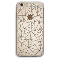 CaseCompany Geometrische lijnen zwart: iPhone 6 Plus / 6S Plus Transparant Hoesje