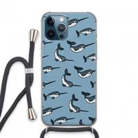 CaseCompany Narwhal: iPhone 13 Pro Max Transparant Hoesje met koord