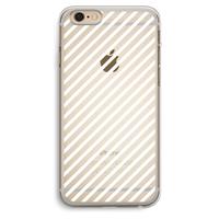 CaseCompany Strepen zwart-wit: iPhone 6 Plus / 6S Plus Transparant Hoesje